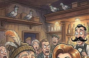 A man was sitting at a bar