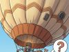 A hot-air balloon drifted off course