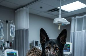 When my retired military K9 refused to let go of a terrified, speechless six-year-old boy, I thought he was just protecting him—until the parents walked into the ER and I realized the “protection” was actually a silent accusation.