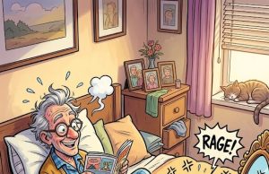 A married couple were doing their bedtime routine.