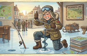 A Blonde Decides She Wants To Go Ice Fishing