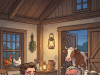 A man asks a farmer if he can work for a night’s lodging and a meal.