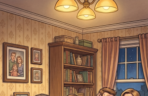 A woman goes to her boyfriend’s parents’ house for dinner.