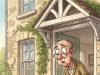 An ant knocked on the door of a house.